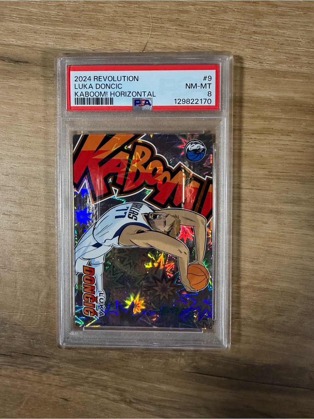 PSA Graded 8 Panini Luka Dončić Kaboom! Trading Card